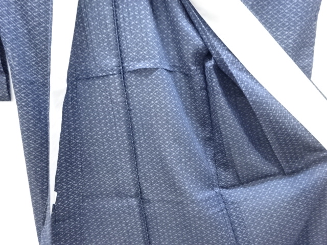  七宝模様織出しちぢみ単衣着物